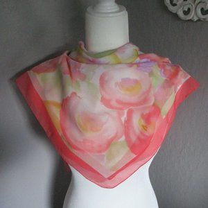 Peaches & cream watercolor sheer scarf